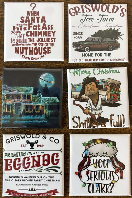 Set of 6 Christmas Vacation Magnets