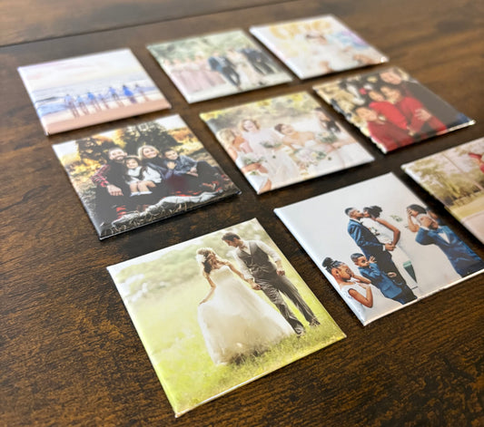 Photo Magnets - Set of 9 Custom 2" x 2" square